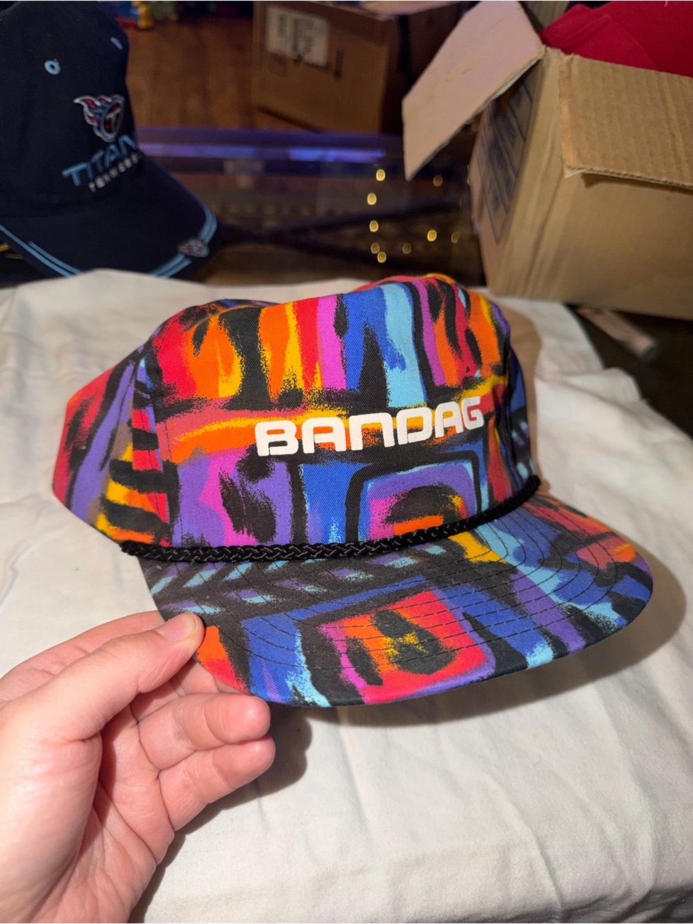 Vintage 90โs Multicolor Patterned Cap
